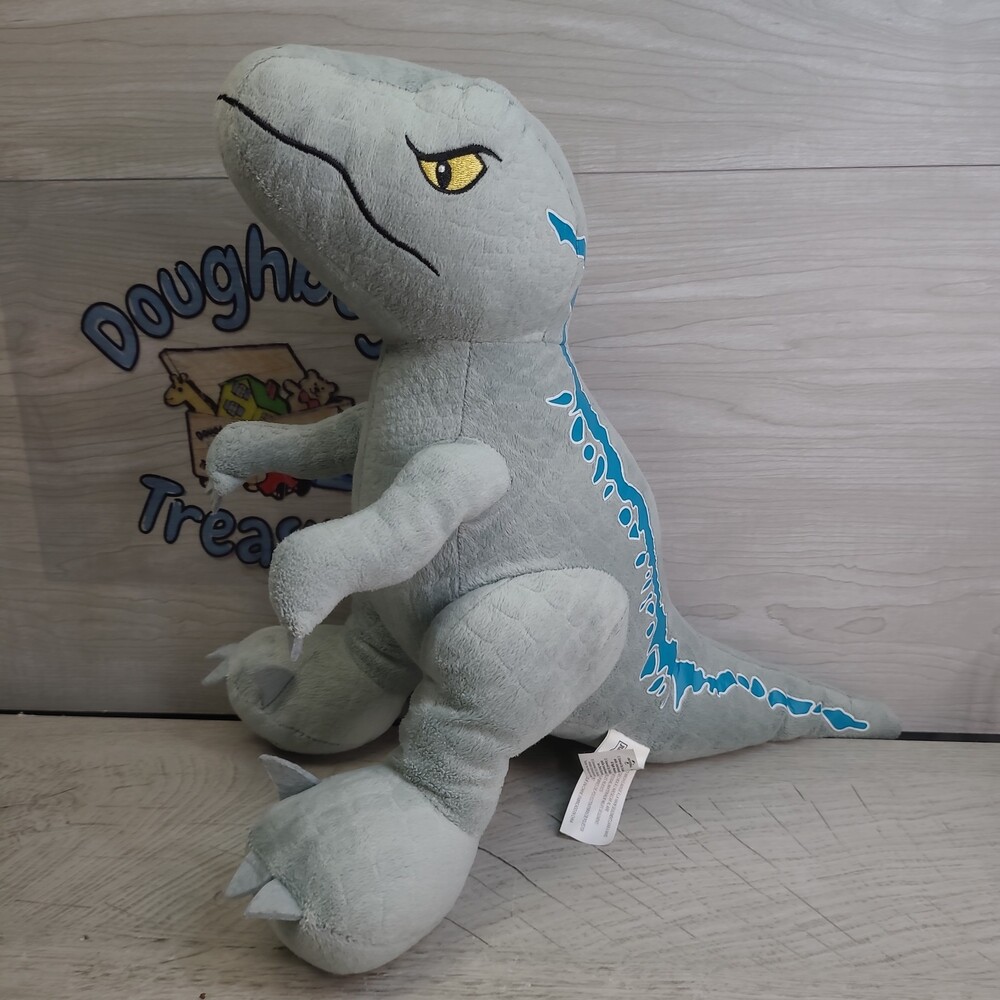 Jurassic World Velociraptor Plush Stuffed Toy Blue Large Preowned